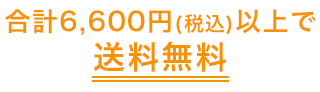 合計6,600円（税込）以上で送料無料